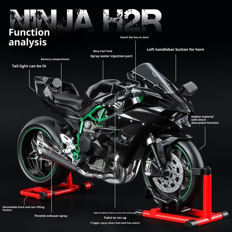 Kawasaki Ninja H2R 1:9 Scale D - đánh giá và giá Battery Case Storage