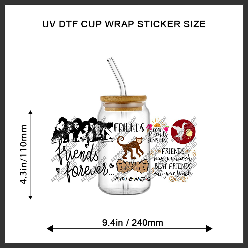 Retro Friend Themed UV DTF 16o - đánh giá và giá Rdta Tank Glass