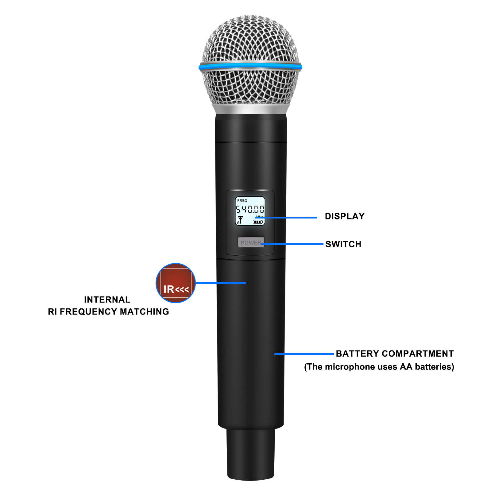 Microfone profissional sem fio - đánh giá và giá Shure Mic Sm7B